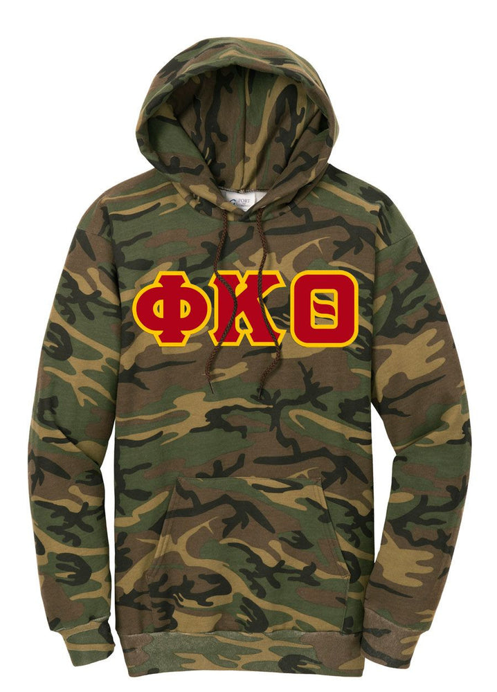 Discount Phi Kappa Theta Camo Pullover Hooded Sweatshirt DISCOUNT-Phi Kappa Theta Camo Pullover Hooded Sweatshirt