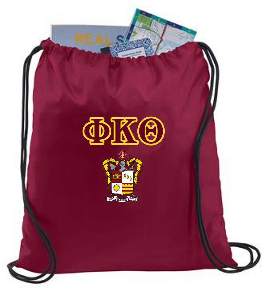 Phi Kappa Theta Crest Shield Cinch Sack Phi Kappa Theta Crest - Shield Cinch Sack