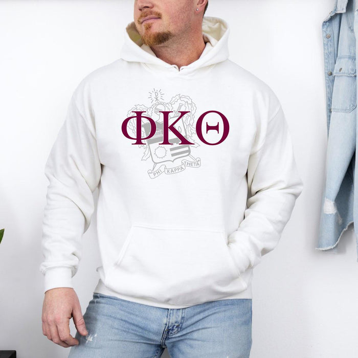Printify Phi Kappa Theta Crest World Famous Hooded Sweatshirt Phi Kappa Theta Crest World Famous Hooded Sweatshirt