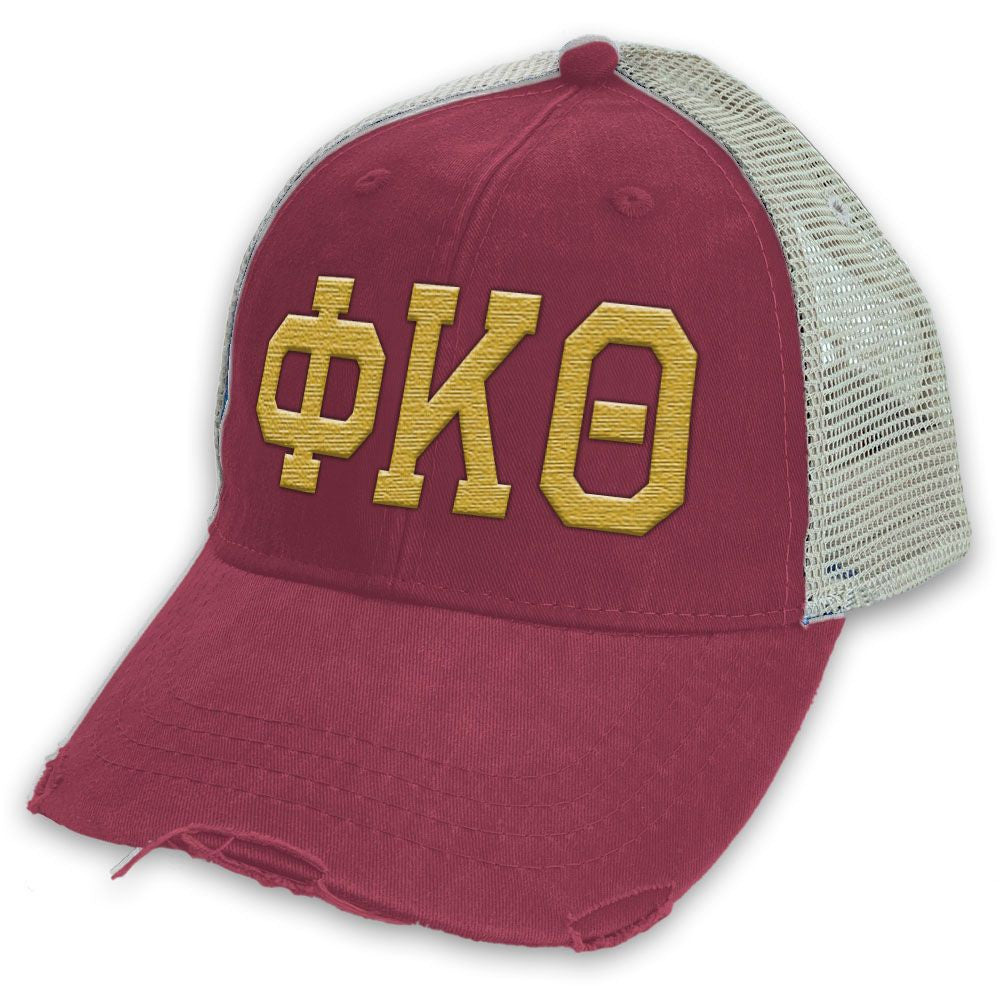 Phi Kappa Theta Distressed Trucker Hat Phi Kappa Theta Distressed Trucker Hat