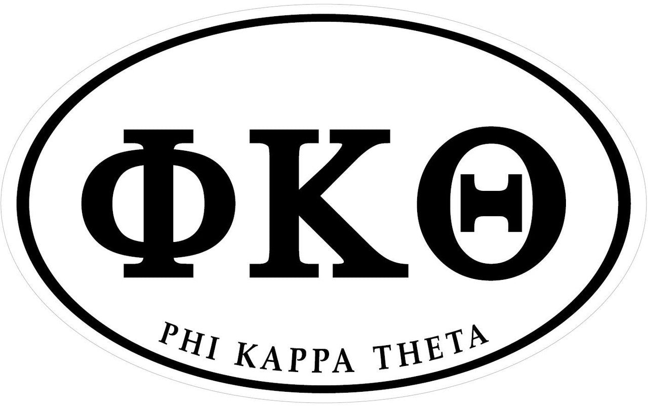 Phi Kappa Theta Euro Decal Oval Sticker Phi Kappa Theta Euro Decal Oval Sticker