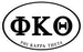 Phi Kappa Theta Euro Decal Oval Sticker Phi Kappa Theta Euro Decal Oval Sticker