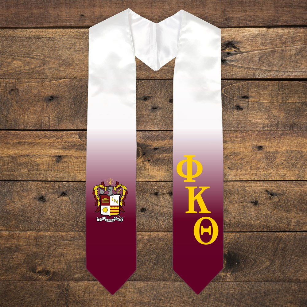 Phi Kappa Theta Extra Fancy Diagonal Greek Graduation Stole W Crest Phi Kappa Theta Extra Fancy Diagonal Greek Graduation Stole W Crest
