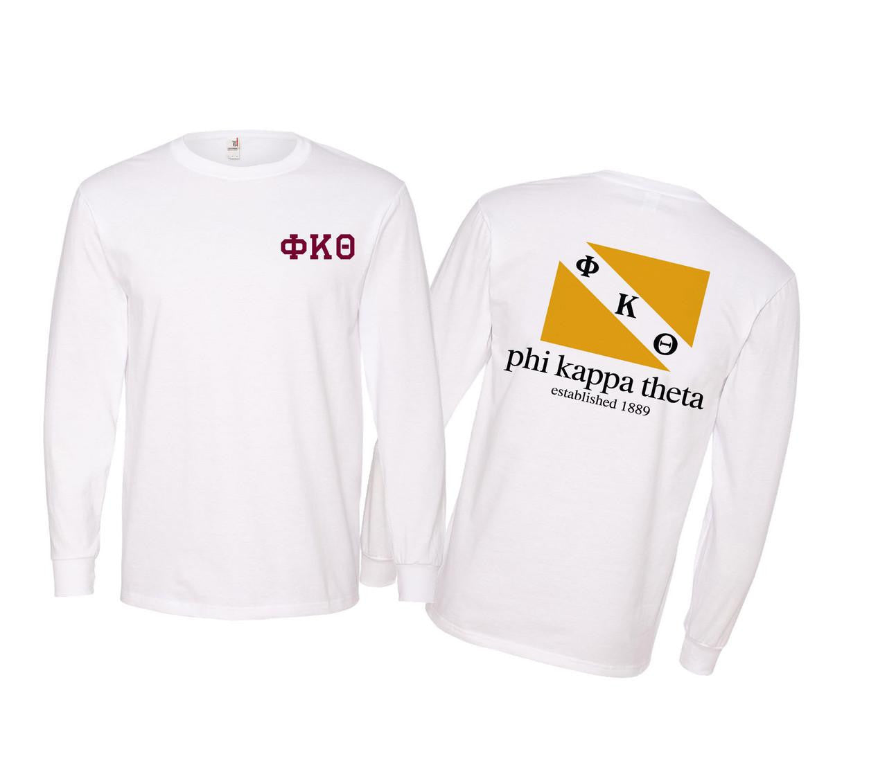 Greekgear Phi Kappa Theta Flag Long Sleeve T Shirt Phi Kappa Theta Flag Long Sleeve T-Shirt