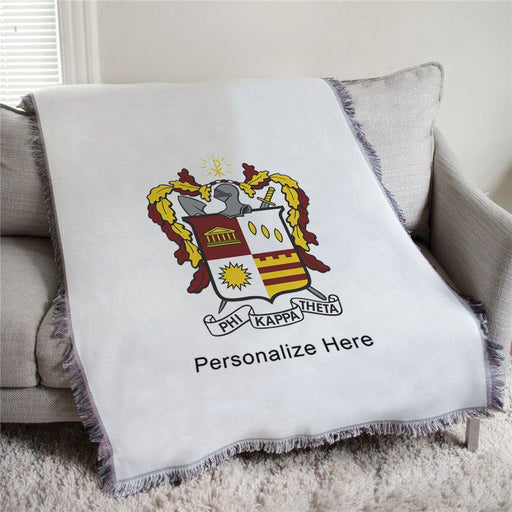 Phi Kappa Theta Full Color Crest Afghan Blanket Throw