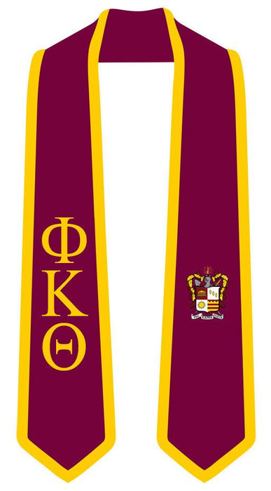 Discount Phi Kappa Theta Greek 2 Tone Lettered Graduation Sash Stole DISCOUNT-Phi Kappa Theta Greek 2 Tone Lettered Graduation Sash Stole