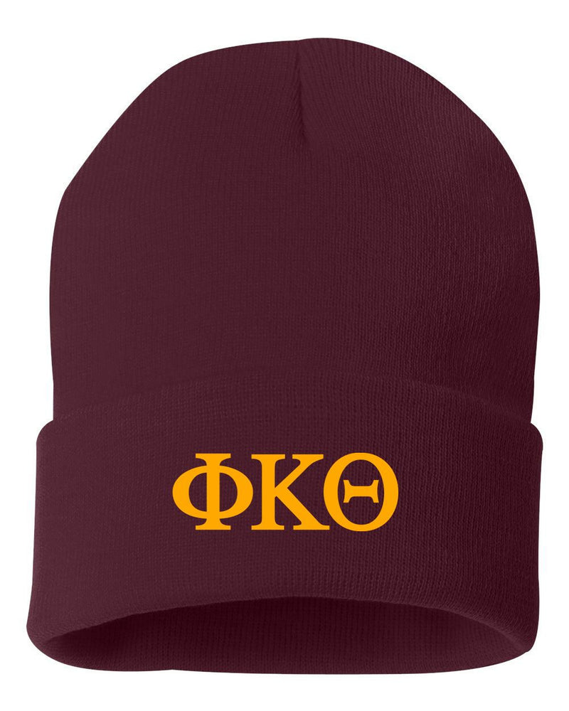 Phi Kappa Theta Greek Letter Knit Cap Phi Kappa Theta Greek Letter Knit Cap
