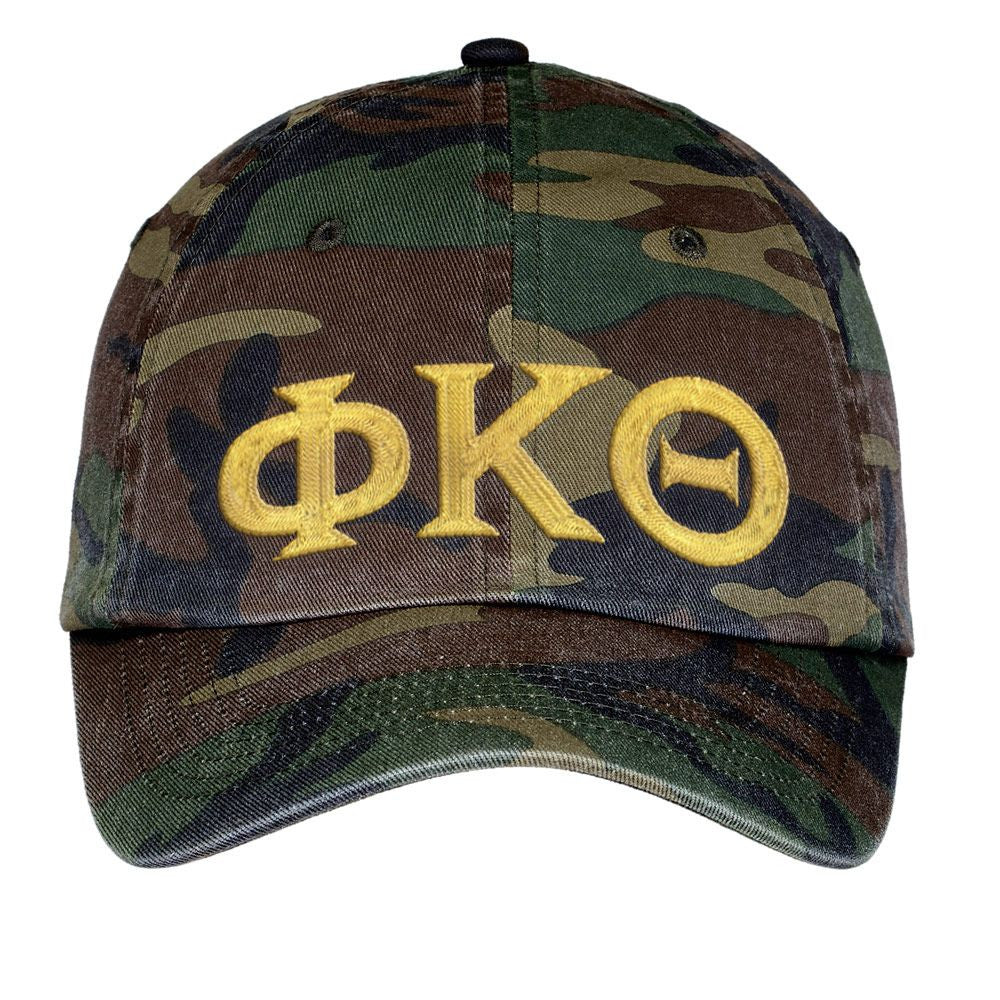 Phi Kappa Theta Lettered Camouflage Hat Phi Kappa Theta Lettered Camouflage Hat