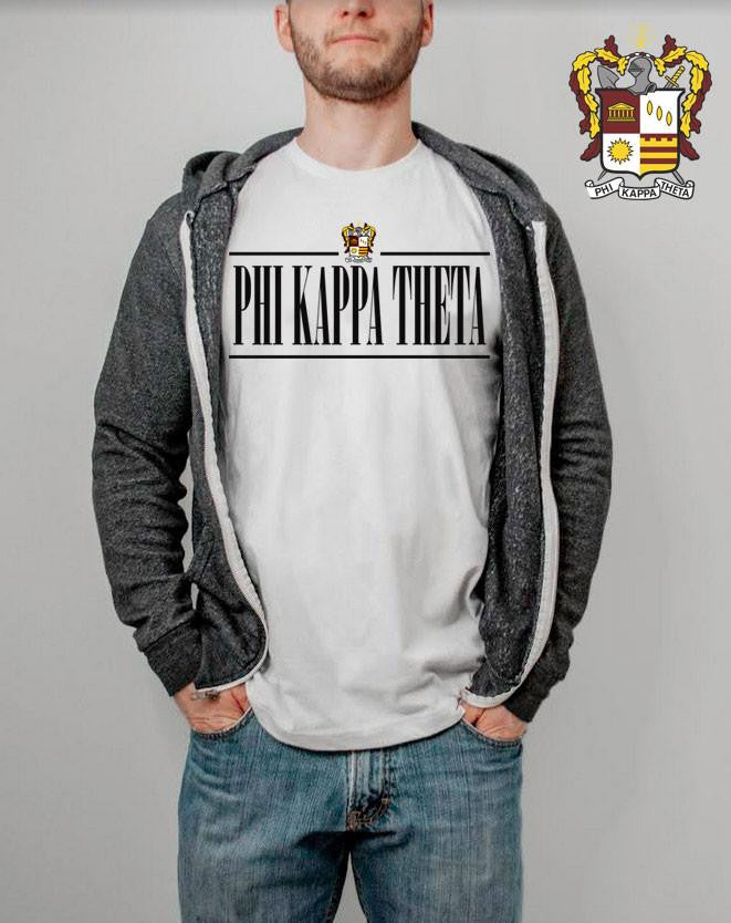 Printify Phi Kappa Theta Line Crest T Shirt Phi Kappa Theta Line Crest T-shirt