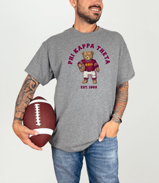 Phi Kappa Theta Teddy Bear Football T-Shirt