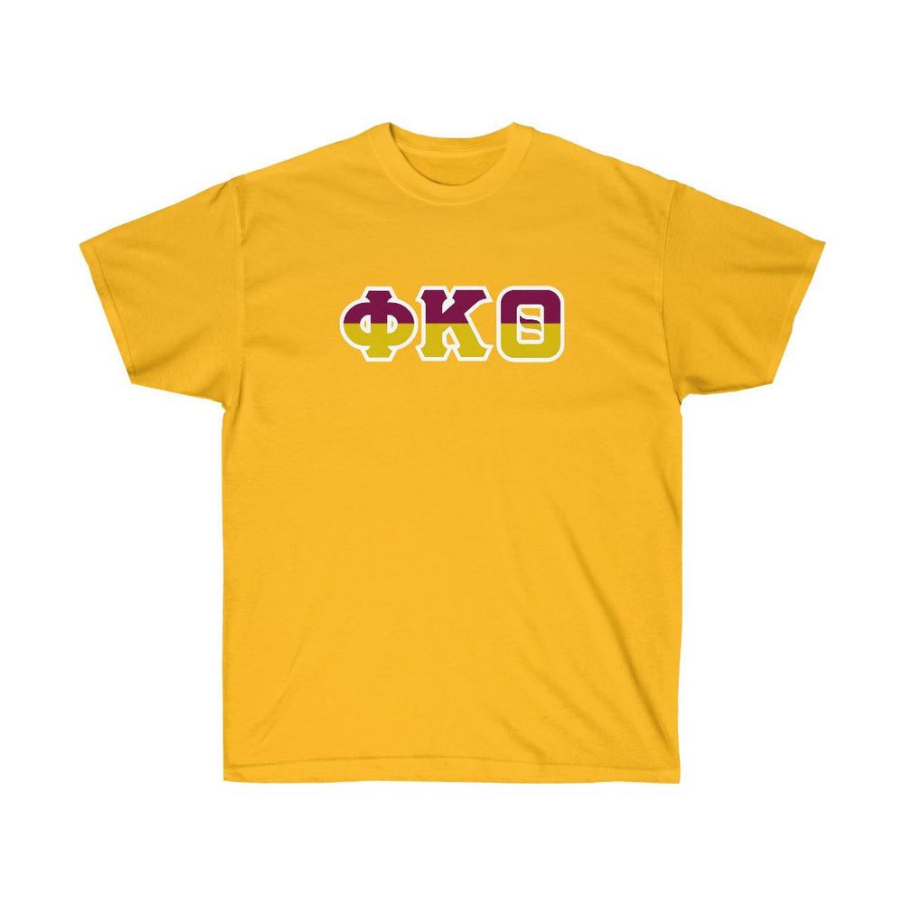 Printify Phi Kappa Theta Two Toned Greek Lettered T Shirts Phi Kappa Theta Two Toned Greek Lettered T-shirts