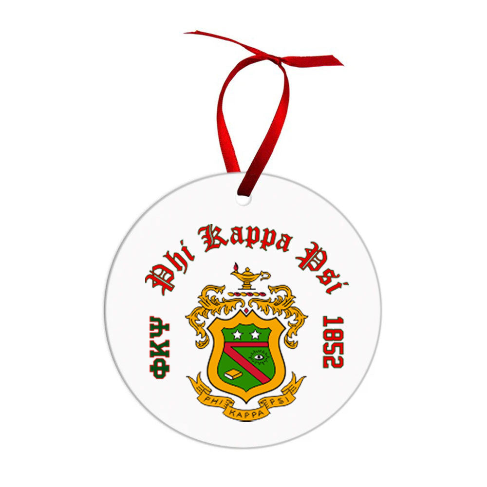 Phi Kappa Psi Crest & Year Circle Ornaments Phi Kappa Psi Crest & Year Circle Ornaments