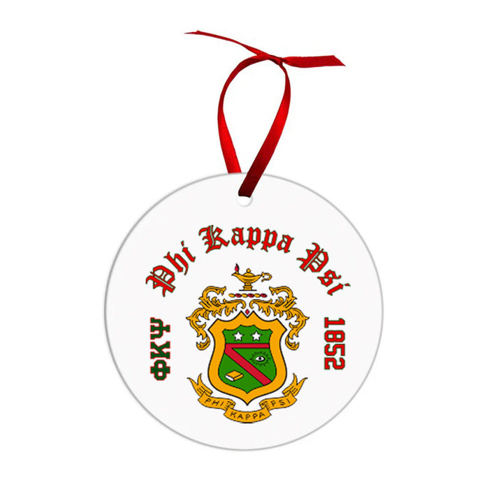 Phi Kappa Psi Crest & Year Circle Ornaments Phi Kappa Psi Crest & Year Circle Ornaments