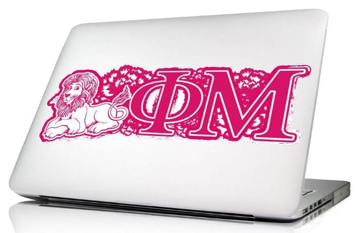 Phi Mu 10 X 8 Laptop Skin/wall Decal Phi Mu 10.5 x 4.5 Laptop Skin/Wall Decal