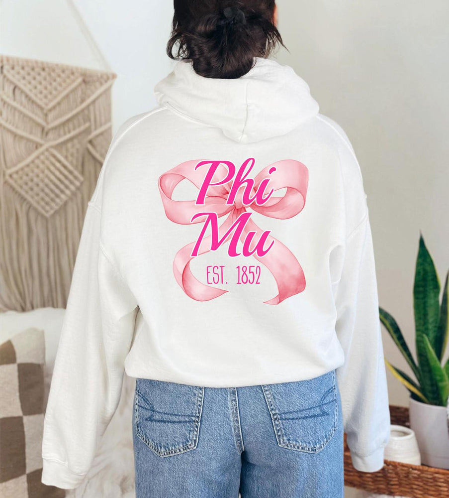 Phi Mu Bows Established Hoodie Phi Mu Bows Established Hoodie