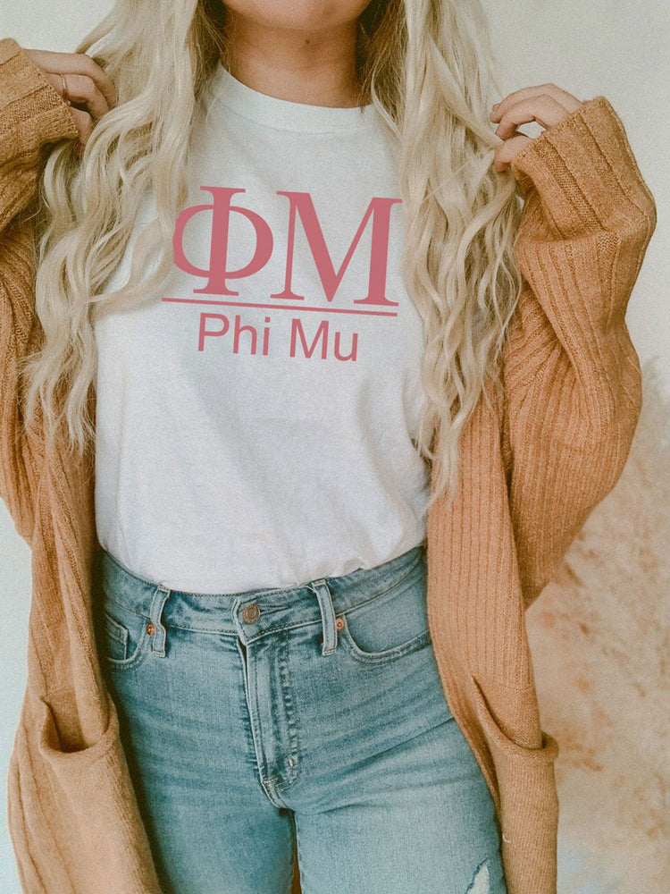 Phi Mu Comfort Colors Heavyweight T Shirt Phi Mu Comfort Colors Heavyweight T-Shirt