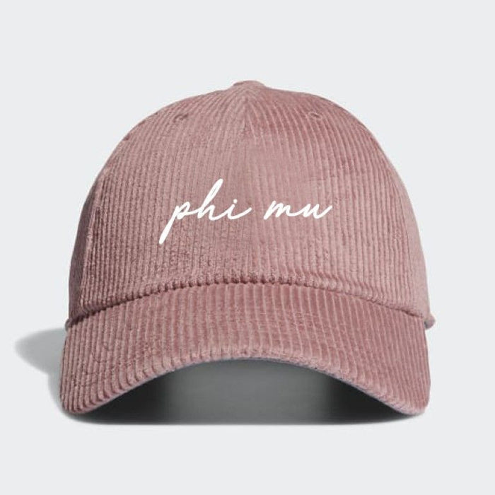 Phi Mu Corduroy Baseball Hats Phi Mu Corduroy Baseball Hats