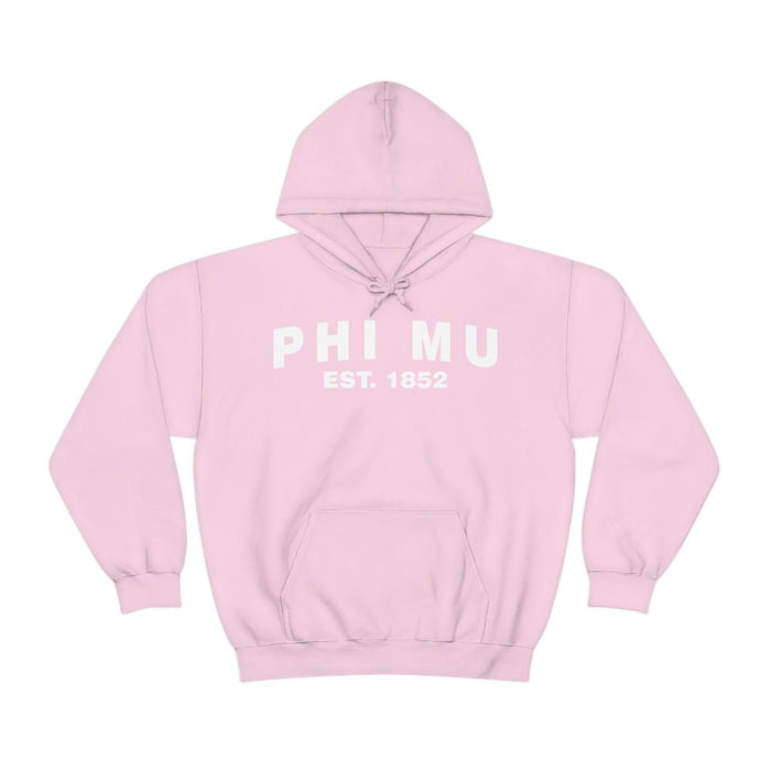 Phi Mu Established Hooded Sweatshirts Phi Mu Established Hooded Sweatshirts