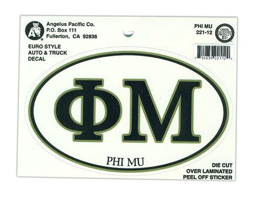 Phi Mu Phi Mu Euro Style Sticker