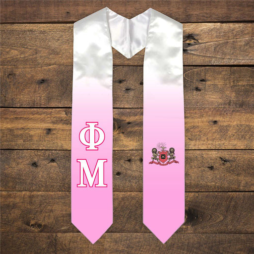 Phi Mu Phi Mu Extra Fancy Simple Greek Graduation Stole W Crest