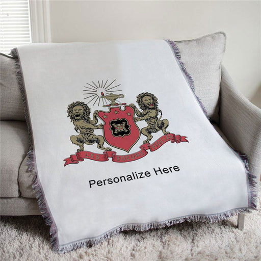 Phi Mu Phi Mu Full Color Crest Afghan Blanket Throw