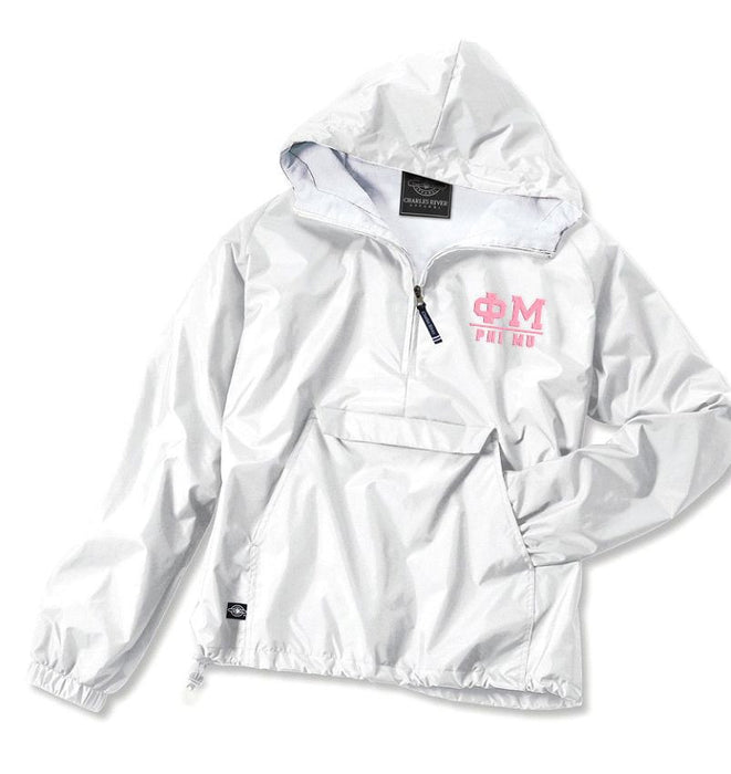 Phi Mu Greek Letter Anoraks Phi Mu Greek Letter Windbreaker Pullovers