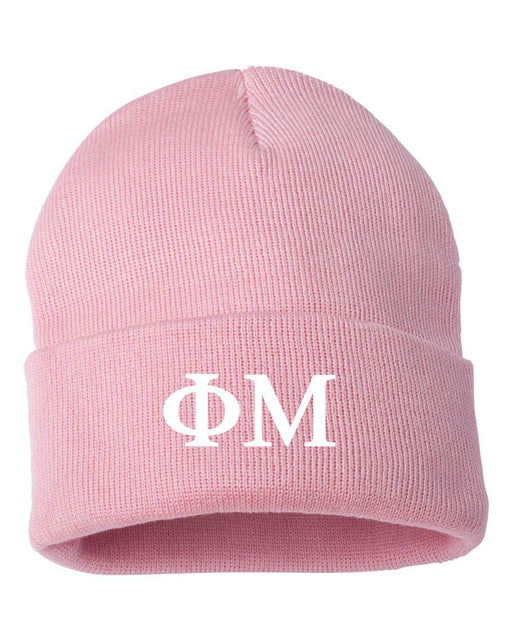 Phi Mu Phi Mu Greek Letter Knit Cap