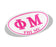 Phi Mu Greek Letter Oval Decal Phi Mu Greek Letter Oval Decal