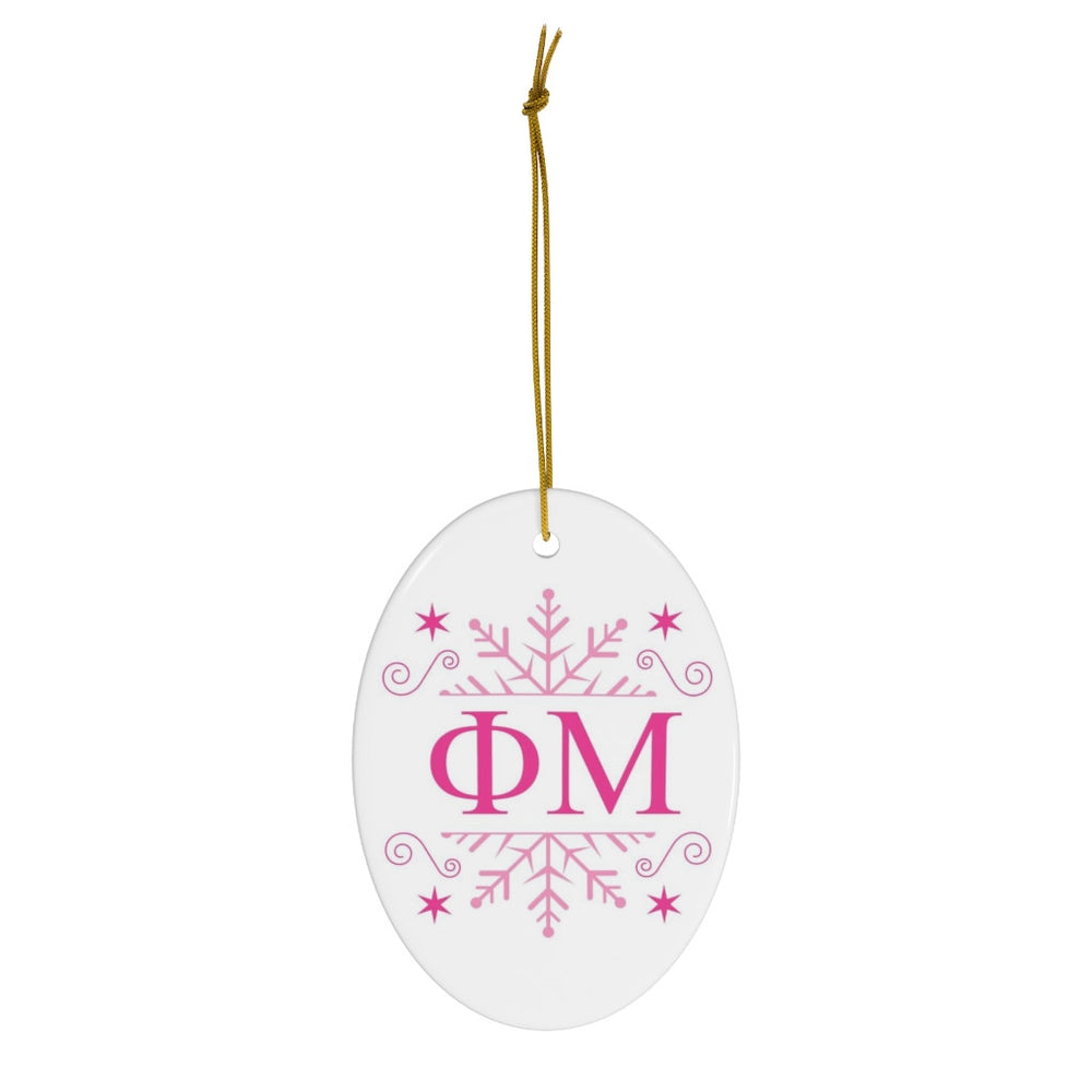 Phi Mu Holiday Color Snowflake Christmas Ornaments Phi Mu Holiday Color Snowflake Christmas Ornaments