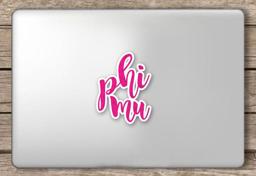 Phi Mu Phi Mu Script Sticker