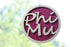 Phi Mu Laser Carved Script Ornament 3" Round Phi Mu Laser Carved Script Ornament - 3