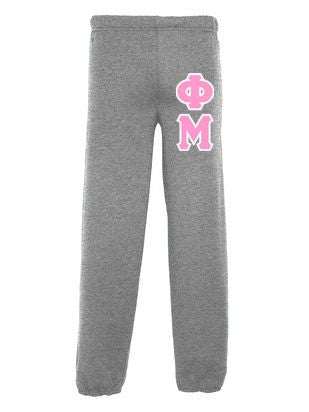 Phi Mu Lettered Sweatpants Phi Mu Lettered Sweatpants