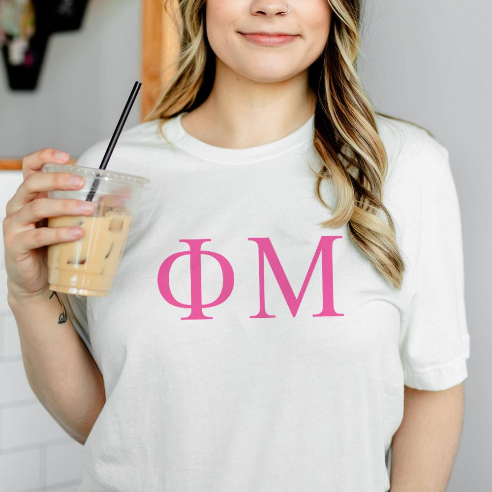 Printify Phi Mu Lettered Tees $24.95! Phi Mu Lettered Tees - $24.95!