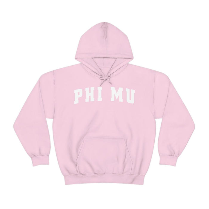 Phi Mu Letterman Hooded Sweatshirts Phi Mu Letterman Hooded Sweatshirts