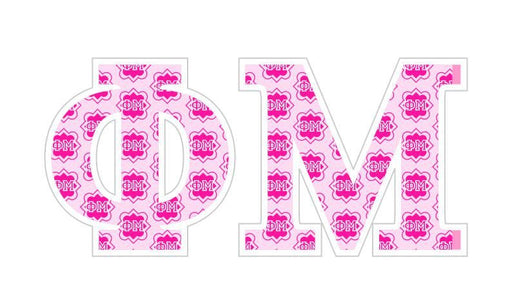 Phi Mu Phi Mu Mascot Greek Letter Sticker - 2.5