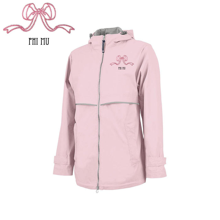 Phi Mu New Englander Bows Rain Jacket Phi Mu New Englander Bows Rain Jacket