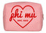 Phi Mu Pink With Red Heart Makeup Bag Phi Mu Pink with Red Heart Makeup Bag