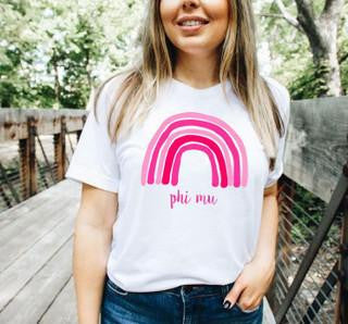 Phi Mu Phi Mu Rainbow Tees