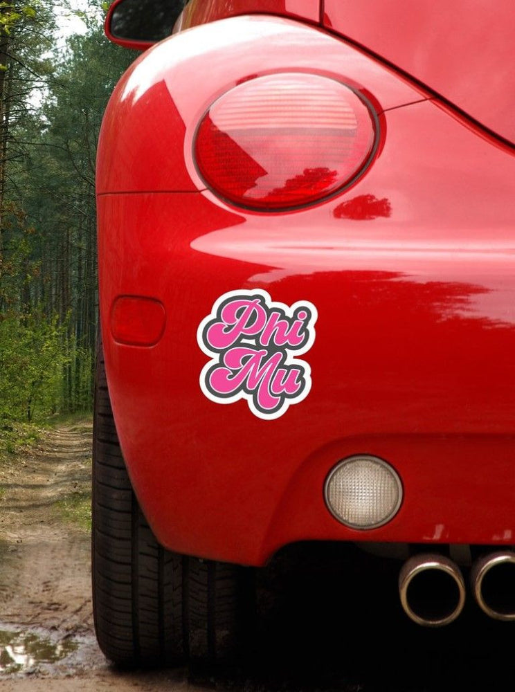 Phi Mu Retro Sorority Car Magnet Set Of 2 Phi Mu Retro Sorority Car Magnet Set of 2