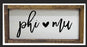 Phi Mu Script Wooden Signs Phi Mu Script Wooden Signs