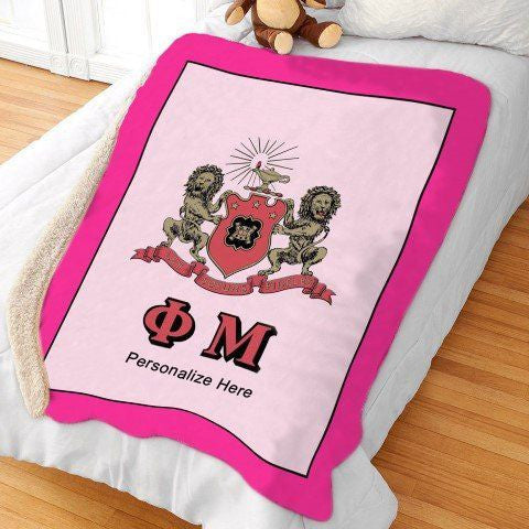 Phi Mu Phi Mu Sherpa Lap Blanket