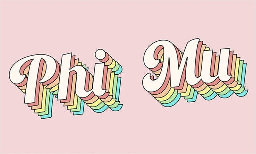 Phi Mu Phi Mu Sorority Retro Flag