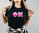 Phi Mu Two Toned Greek Lettered T Shirts Phi Mu Two Toned Greek Lettered T-shirts