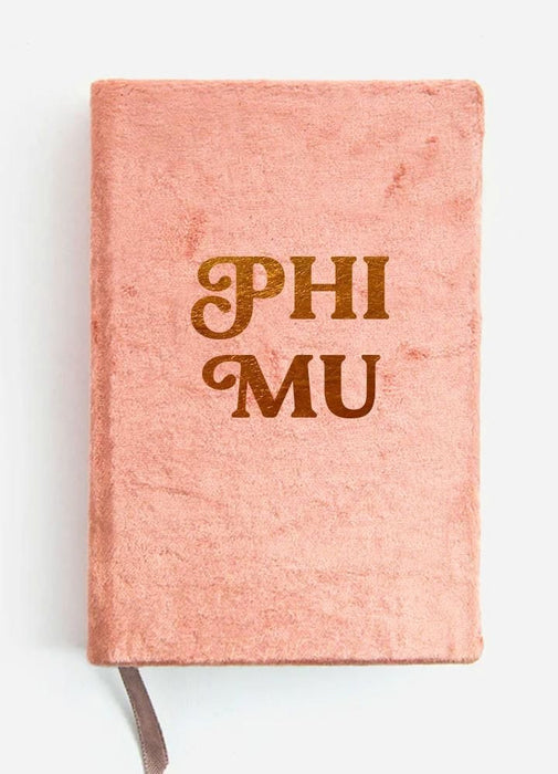 Phi Mu Velvet Notebook Phi Mu Velvet Notebook