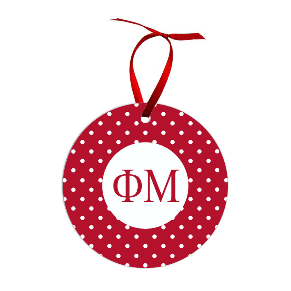 Phi Mu Polka Dots Christmas Ornaments Phi Mu Polka Dots Christmas Ornaments