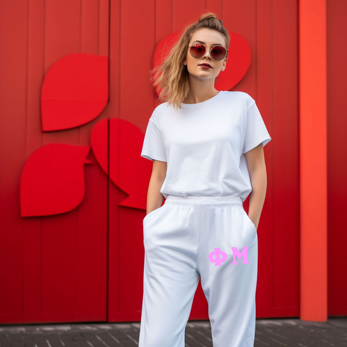 Phi Mu Lettered Thigh Sweatpants Phi Mu Lettered Thigh Sweatpants