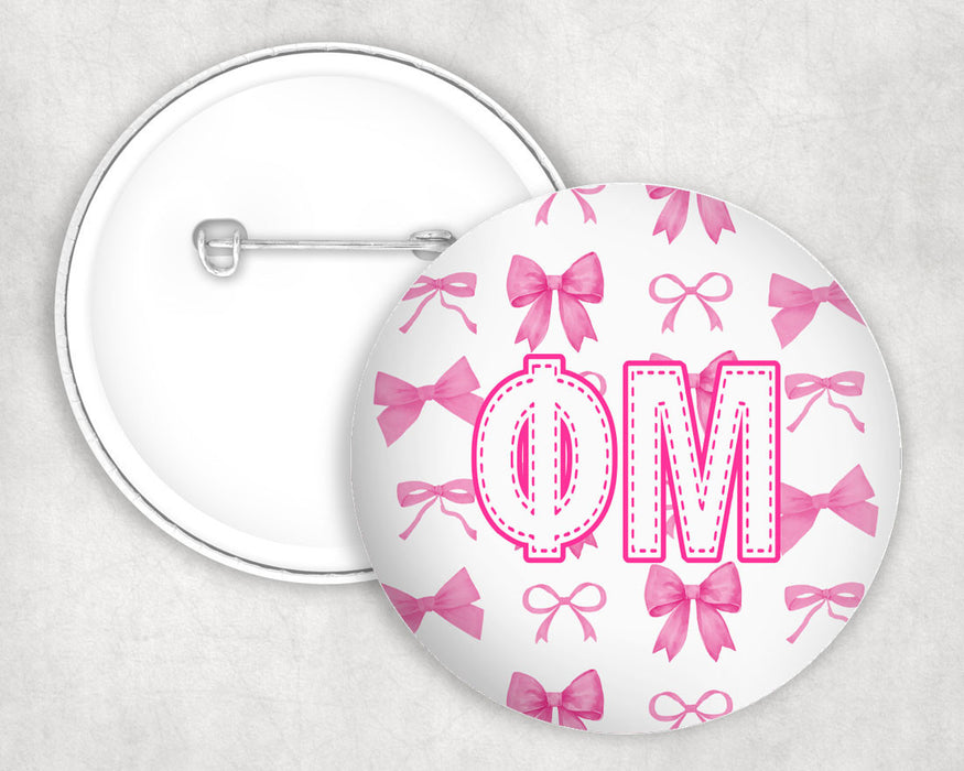 Phi Mu Multi Bows Pin Buttons Phi Mu Multi Bows Pin Buttons