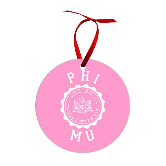 Phi Mu Shield Christmas Ornaments Phi Mu Shield  Christmas Ornaments