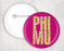 Phi Mu Floral Pin Buttons Phi Mu Floral Pin Buttons