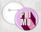 Phi Mu Sorority Buttons 4 Pack Phi Mu Sorority Buttons 4-Pack